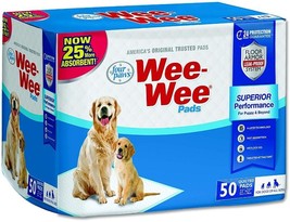 Four Paws Wee Wee Pads Original 50 Pack (22" Long x 23" Wide) - $89.35