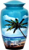 HLC URNS – Lovely Beach Blue Cremation Urn for Human Ashes - $100.08