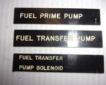Boat Tag Name Plate,FUEL TRANSFER/PUMP SOLENOID/FUEL PRIME PUMP ,  3&quot; X ... - $9.85
