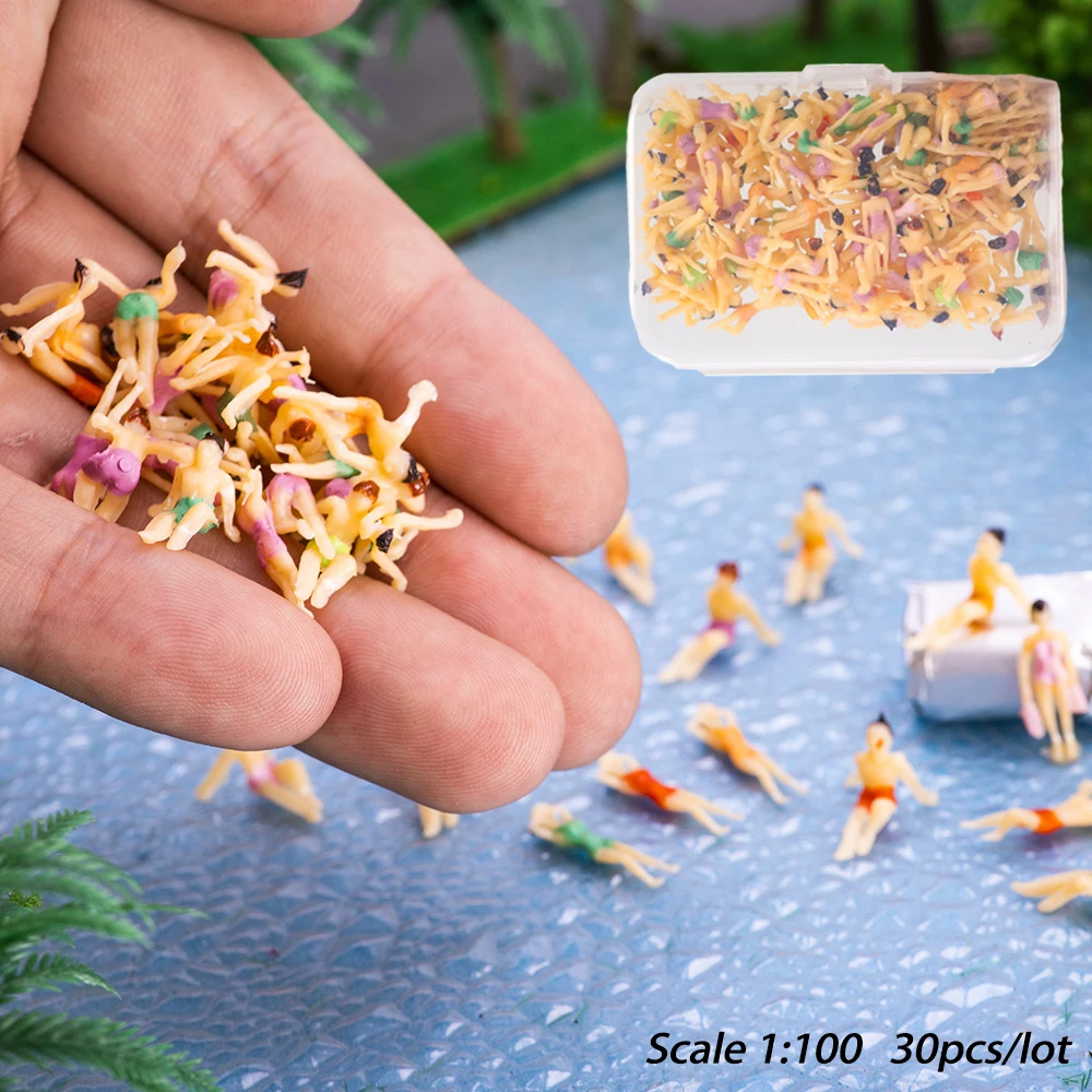 Scale 1:100 Miniature Swim People Model Painted Figures For Making Beach... - $12.26