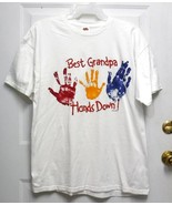 New Fruit of the Loom 2XL Mens White Graphic Hands Grandpa SS Cotton Tee... - £10.27 GBP