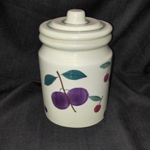 1983 Hartstone FRUIT SALAD Med Canister Flat Knob Hand Painted Artist Initialed - £14.62 GBP