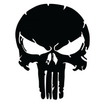 2x Punisher Skull Vinyl Decal Sticker Different colors &amp; size for Cars/Bikes - £3.51 GBP+