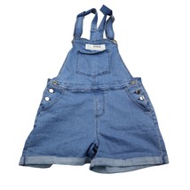 Romper Jeans Shorts Womens Medium Blue Denim Casual Outdoors Preppy Shortalls - $22.65