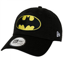 Batman Classic Symbol New Era Casual Classic Adjustable Dad Hat Black - £29.81 GBP