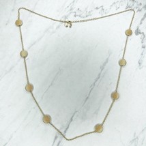 Charming Charlie Gold Tone Waffle Beaded Station Long Necklace - £5.44 GBP