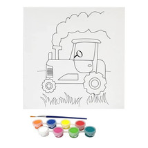 Misco Toys Tractor Canvas Paint Kit 11 Piece Art Set with Pre-Drawn Outline - $147.44 MXN