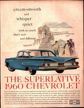 1959 magazine ad for Chevrolet - 1960 Bel Air 2door Sedan, smooth whisper quiet - £19.20 GBP