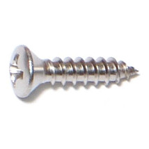 #6 x 5/8&quot; 18-8 Stainless Phillips Oval Sheet Metal Screws (100 pcs.) - £10.26 GBP