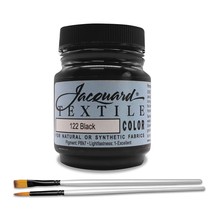 Jacquard Products Black Textile Color - Fabric Paint Made In Usa - Jac1122 2.25- - £20.43 GBP