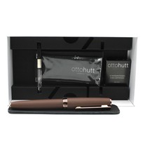 Otto Hutt Design 07 018-11698 PVD Brown Fountain Pen, Pinstripe BRAND NEW - $681.99