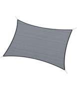 Outsunny 13&#39;x20&#39; Gray Rectangle Sun Shade Sail Canopy for Patio Deck - $1,596.10 MXN