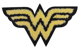 DC Comics 4.25&quot; Wonder Woman Logo Chenille Embroidered Iron-On Patch P-D... - $4.49