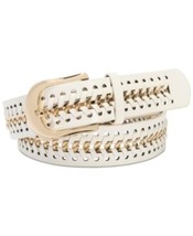 MSRP $39 I.n.c. Chain Link Faux Leather Belt Natural Size Large - £5.89 GBP