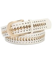 MSRP $39 I.n.c. Chain Link Faux Leather Belt Natural Size Large - $12.54