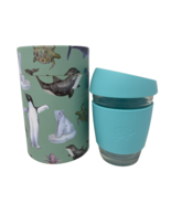 Net Zero Co Sip Sensibly Silicone and Glass Tumbler Turquoise NIB - €13,86 EUR