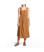 Vince Poet-Strap Linen Midi Dress w/ Waist Tie Size XS - $1,085.01 MXN