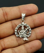 925 sterling silver unique design Goddess Saraswati/Sharda Mataji pendant ssp472 - £23.18 GBP