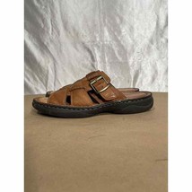 GBX Brown Leather Slip On Sandals Men’s Size 10 M 9482 - £23.60 GBP