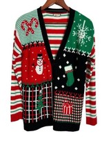 Cardigan for Ugly Christmas Sweater Party Women&#39;s Small Button Front Cardigan - £16.06 GBP