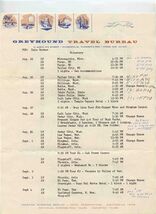 1950's Northland Greyhound Bus Lines Tour Documents Itinerary Map  - $17.82
