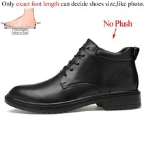 Plus Big Size 47 48 49 50 Genuine Leather Men Ankle Boots Casual Autumn Winter P - £77.06 GBP