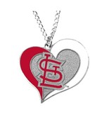 Aminco MLB St. Louis Cardinals Swirl Heart Necklace - $21.66 CAD
