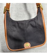 Vtg Coach Black Canvas Leather Crossbody Saddle Bag Purse Adjustable L21... - $3,086.88 MXN