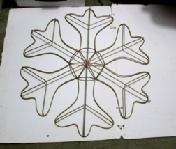 METAL WIRE BASE gold color DIY flower snowflake light display 23" diam (... - $9.60