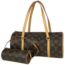 Louis Vuitton Papillon 30 Barrel Bag Handbag Monogram Brown - £1,566.89 GBP