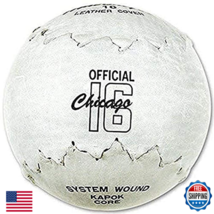 MacGregor Chicago 16" Softball Leather .47 COR Kapok Center - $41.87