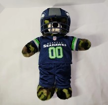 Build-A-Bear Camo Bear in Seattle Seahawks Football NFL Outfit Helmet Jersey - £27.83 GBP