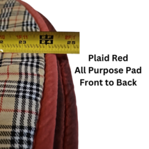 Plaid Red Tan Black All Purpose English Riding Saddle Pad USED image 4