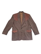 Vtg Country Gentleman By Pioneer Wear Western Coat Sz XL Brown Tweed USA Blazer - £35.50 GBP