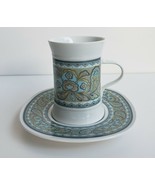 Rare &amp; Vintage Sango Rubaiyat Quadrille 7015 Tea Cup &amp; Saucer Set Made I... - $44.54