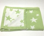 Elegant Baby Star Baby Blanket Knit Reversible Green White - $14.99