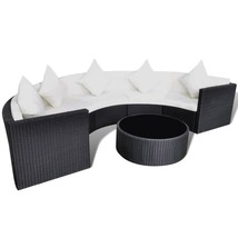 Large Outdoor Garden Patio 6pcs Poly Rattan Lounge Furniture Set With Cu... - £625.21 GBP+