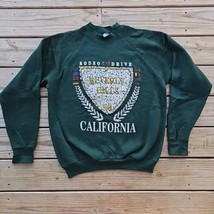 Vtg Beverly Hills Rodeo Drive Sweatshirt Cotton Blend Green Size L 80’s 90’s - £19.40 GBP
