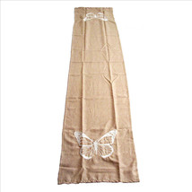 Table Runner with Embroidered White Butterflies 16x72 inches by Melrose Int - $19.79