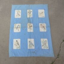 Handmade Quilt Throw Wall Hanging 45x33” Table Topper Fall Birds Hand St... - €17,82 EUR