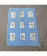 Handmade Quilt Throw Wall Hanging 45x33” Table Topper Fall Birds Hand St... - €17,85 EUR