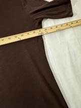 Cato Women's Brown Cowl Neck Short Sleeve Pullover Blouse Sweatshirt Size Medium image 9