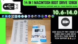 14 In 1 Mac OS X Bootable USB Flash Drive 128GB For Macintosh Computers - £45.29 GBP
