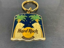 Vintage Promotional Keyring Hard Rock Cafe Keychain Singapore Ancien Porte-Clés - £12.68 GBP