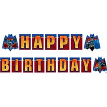 Batman Heroes and Villains Happy Birthday Plastic Banner Party Supplies ... - $5.95