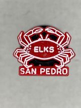 San Pedro Los Angles Elks Crab Red lapel pin police - $7.92