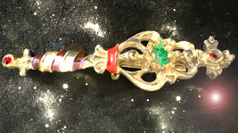 Haunted Alexandrias Victorian Era Scepter Pin Queen Fortune Highest Light Magick - £266.75 GBP