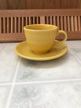 Fiestaware Sunflower Small Cup and Saucer for Espresso Homer Laughlin - £17.85 GBP