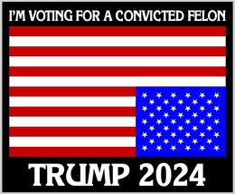 Convicted Felon Trump 2020 USA Flag Bumper Sticker or Magnet TRUMP 2024 ... - $6.93+