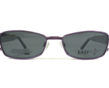 EasyFlip Eyeglasses Frames MOD O073 80 Purple with Clip On Lenses 52-18-135 - £44.22 GBP